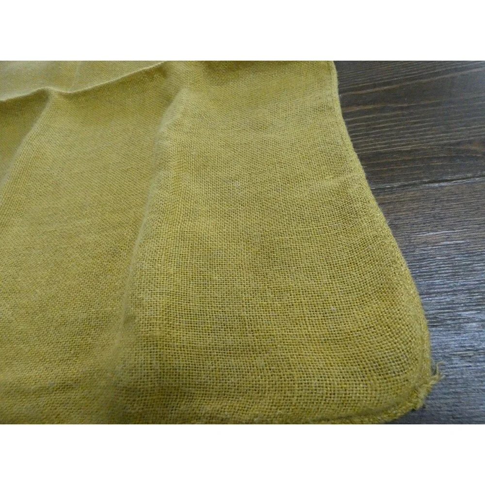 VTG Mixed Lot of 4 Mustard Yellow Cloth Napkins Gimbals Cotton Gauzy Rectangle